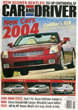 CAR & DRIVER 2003 OCT - RALLIART, VENOM, XLR, CUMMINS
